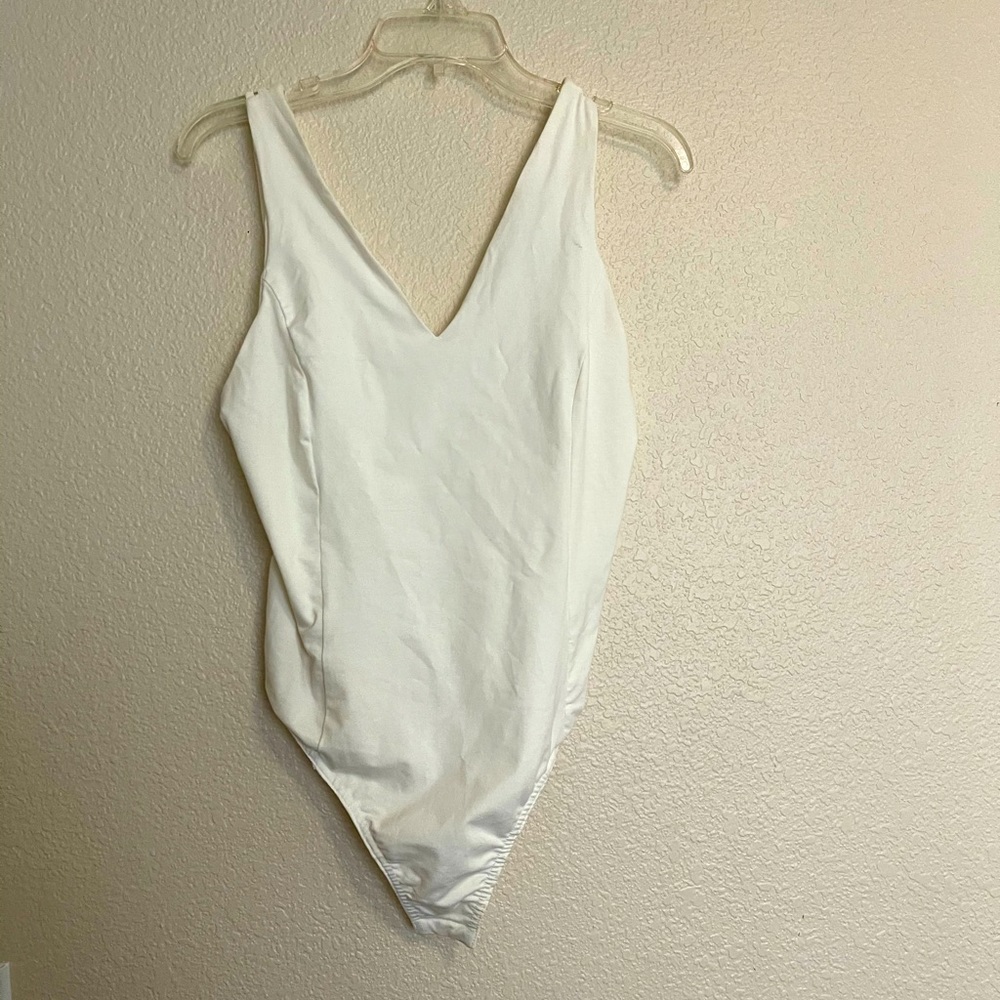 Off White One Piece Body Suit Sexy Top